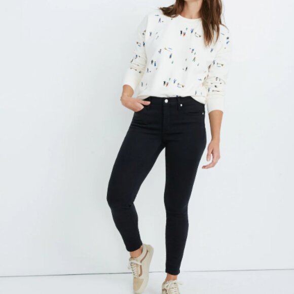 Madewell Denim - Petite 9" Mid-Rise Skinny Lunar Wash: TENCEL™ Denim Edition 29P Worn Once